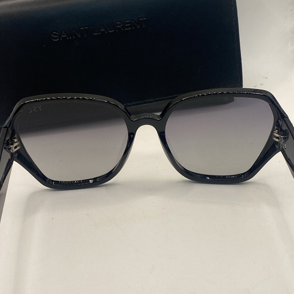 Saint Laurent Monogram Sunglasses SLM50 Black Frame and Gray Gradient Lenses - Picture 7 of 10